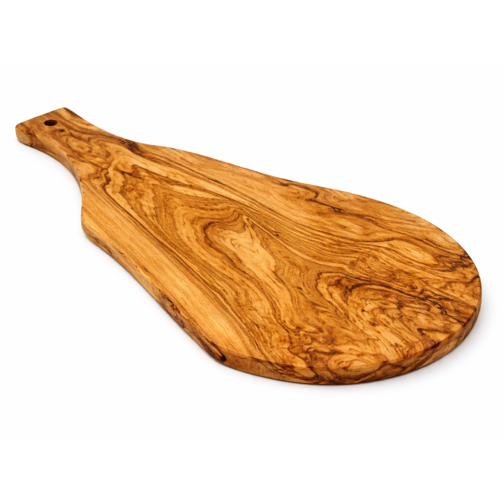 OLIVE WOOD CHOPPING BOARD WITH HANDLE