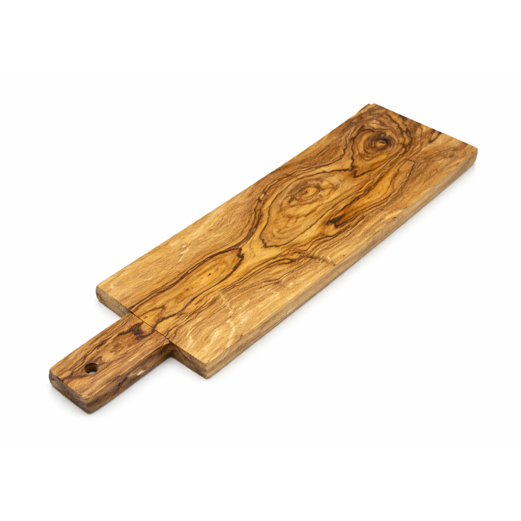 OLIVE WOOD CHOPPING BOARD WITH HANDLE 40x12CM