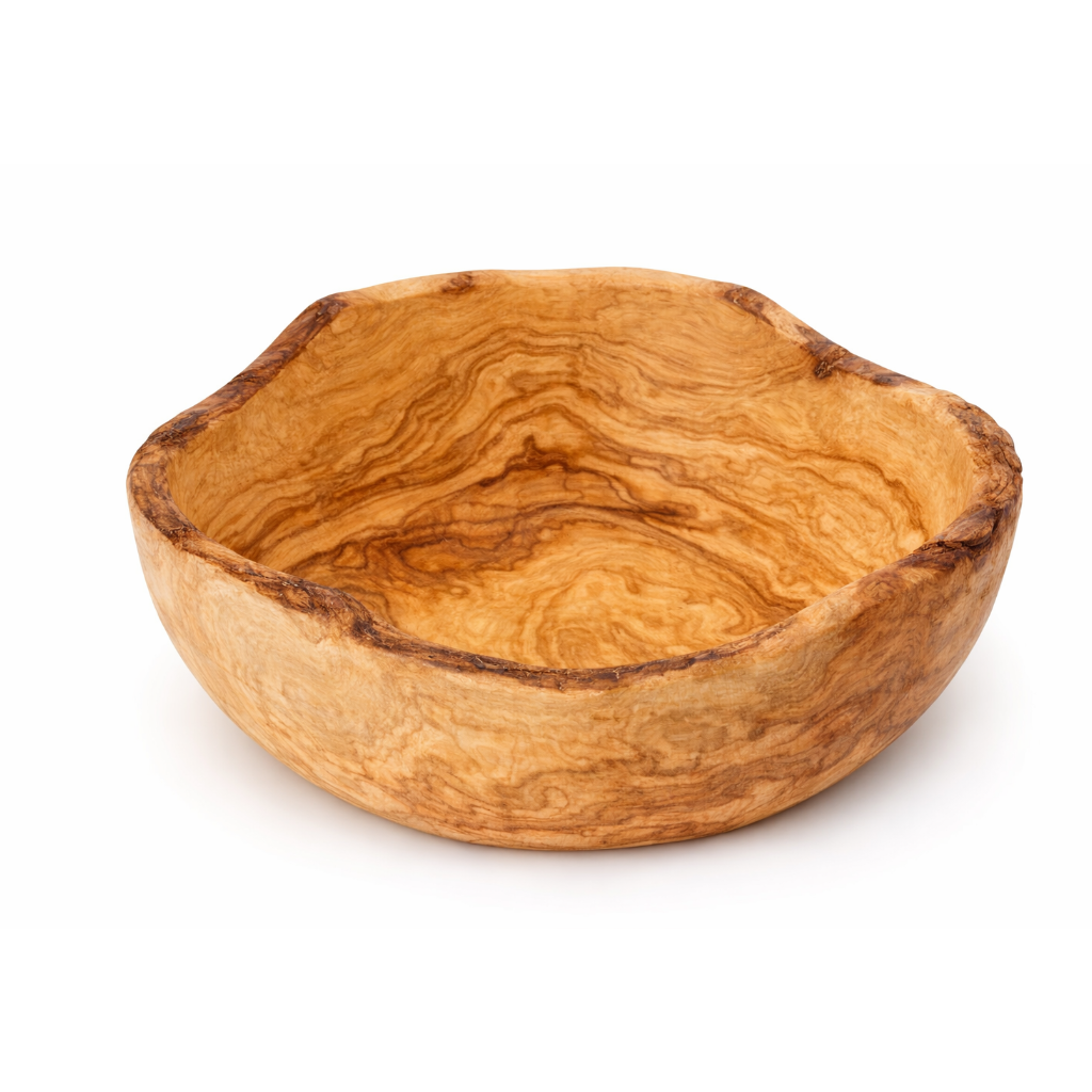 OLIVE WOOD RUSTIC BOWL