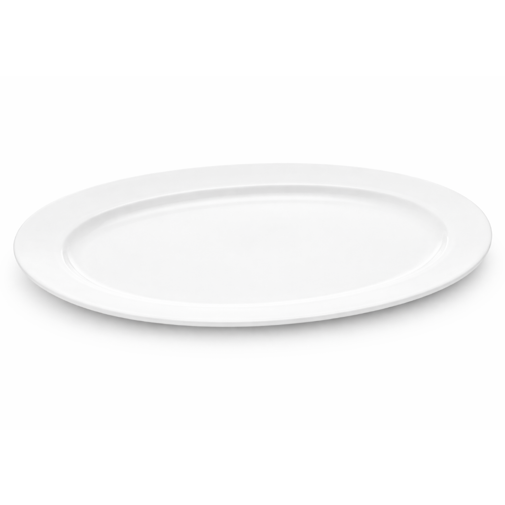 Classic White Oval Plate