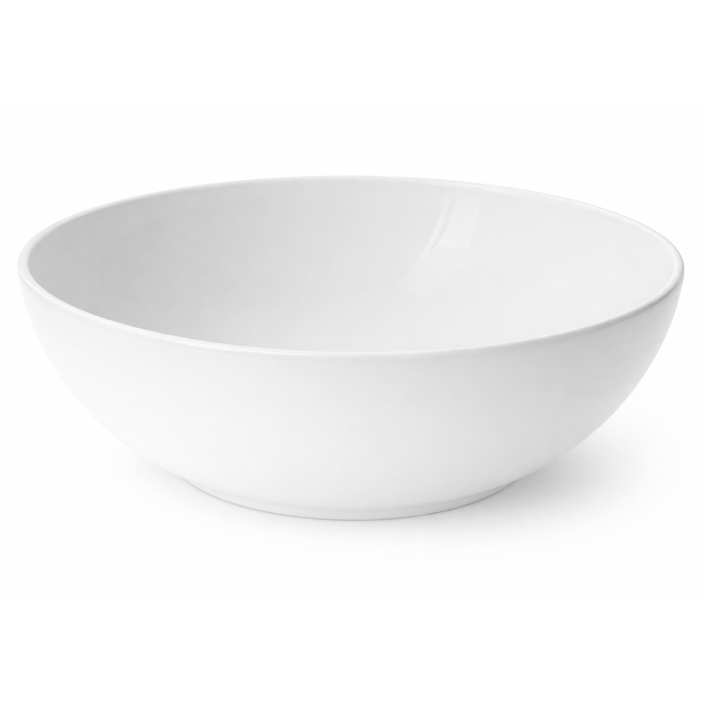 Classic White Salad Bowl Non Stackable