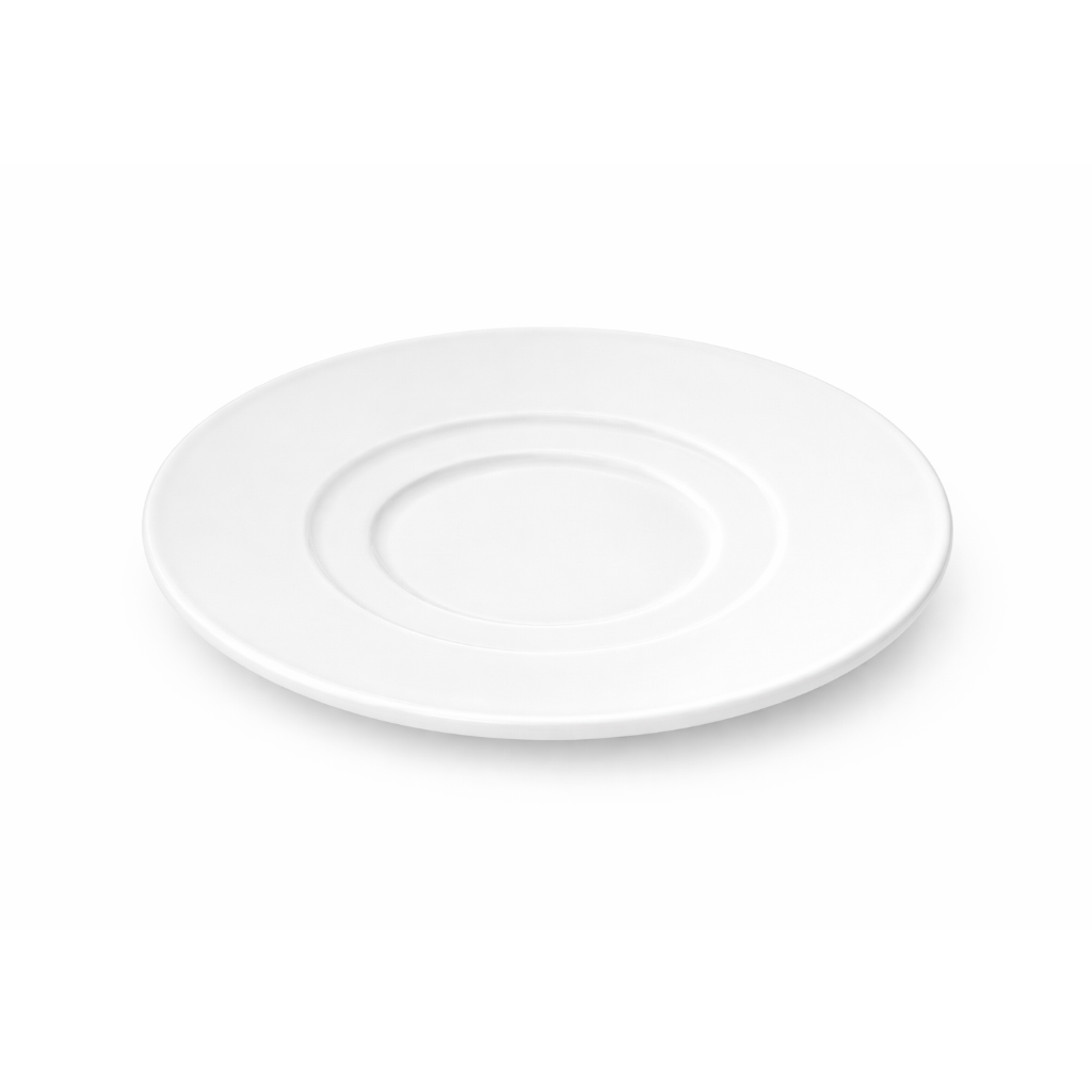Classic White Saucer Round Rings