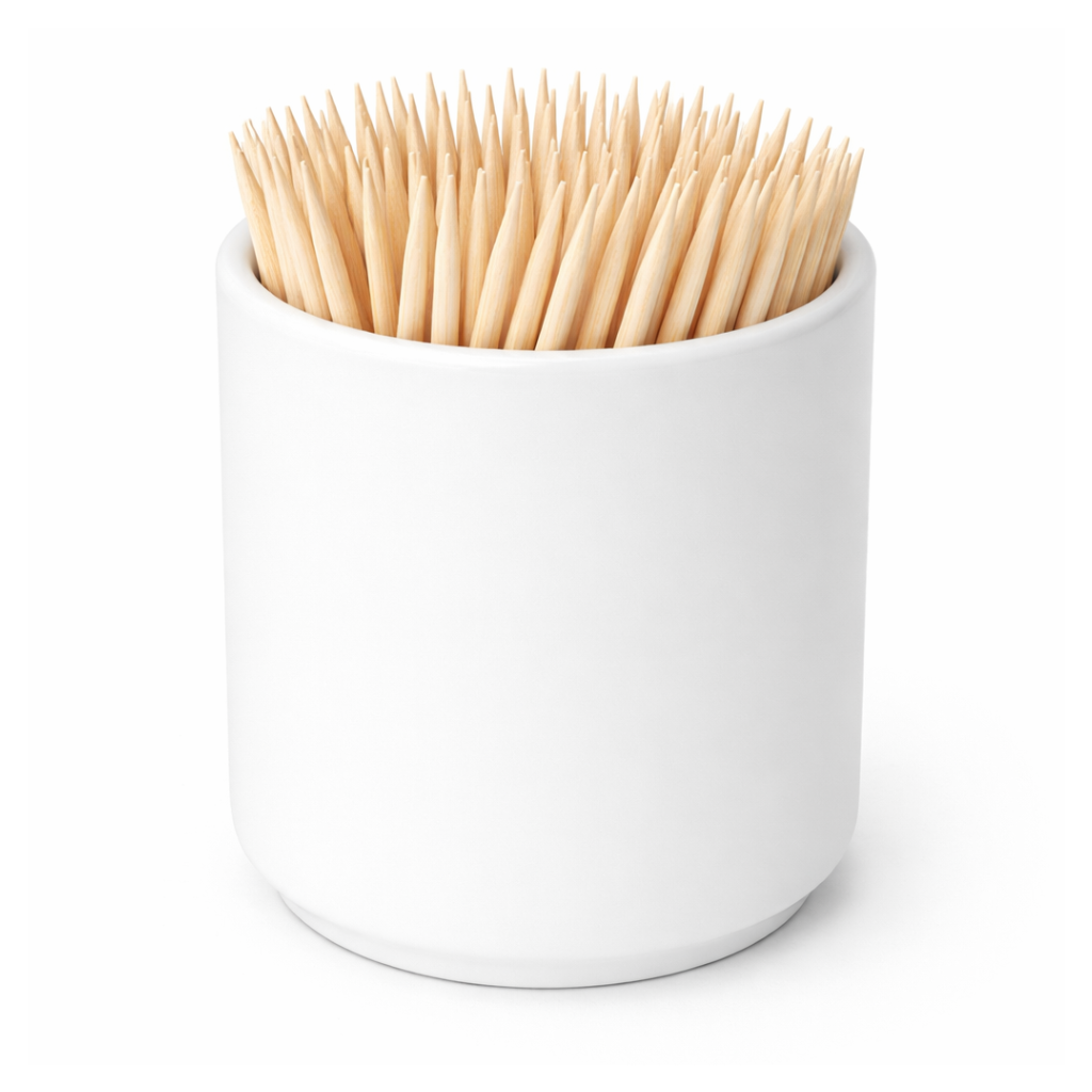 Classic White Toothpick Holder