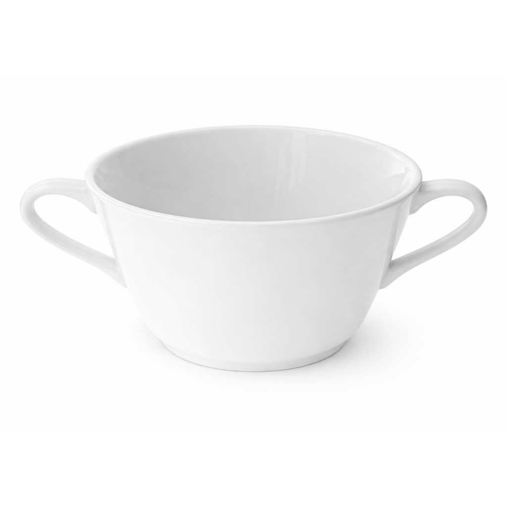 Classic White Soup Bowl Handle