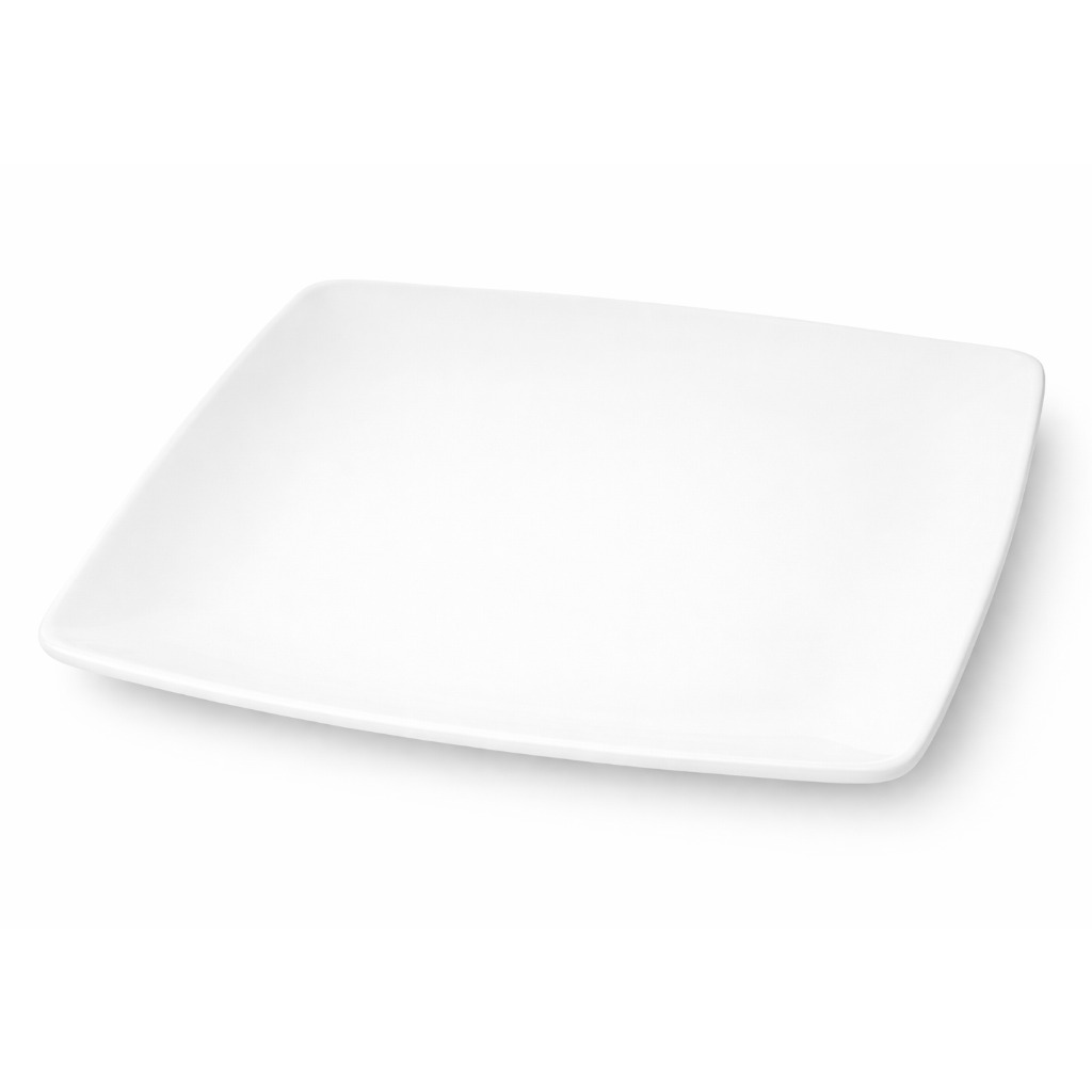 Classic White Square Flat Plate