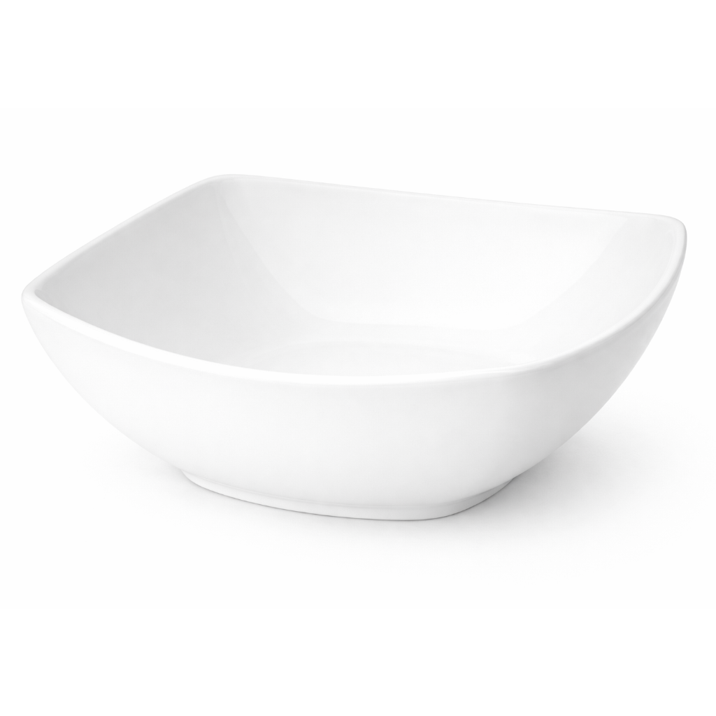 Classic White Square Bowl