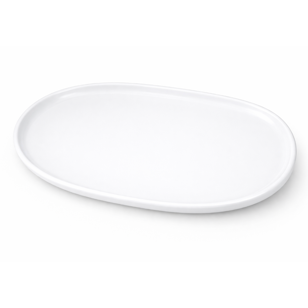 Classic White Rectangular Plate