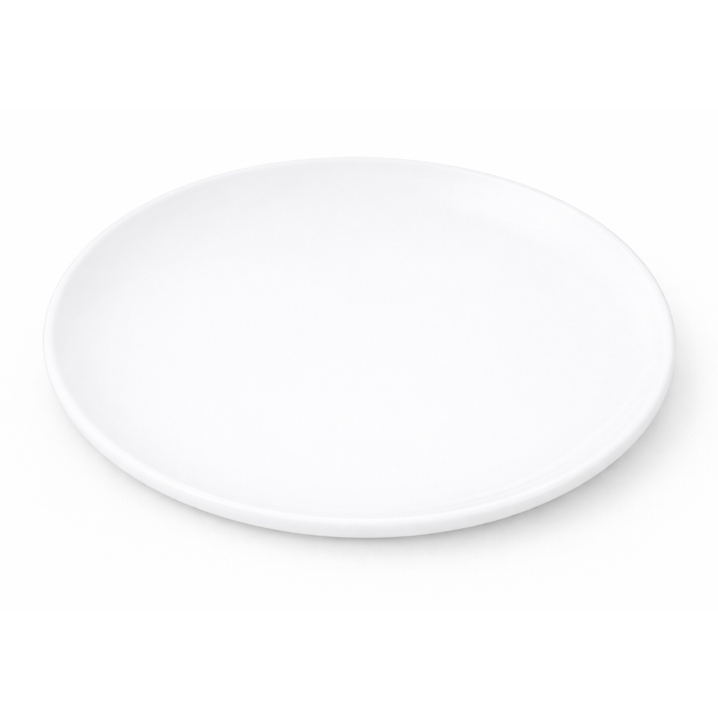 Classic White Flat Plate Round