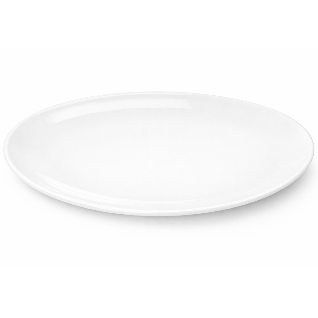 Classic White Oval Plate