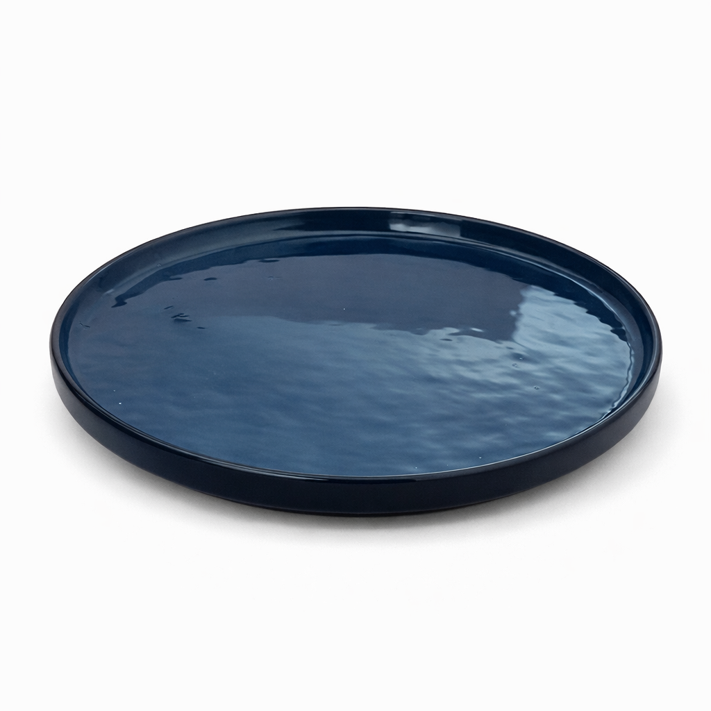Flat Plate Bubble Blue Color