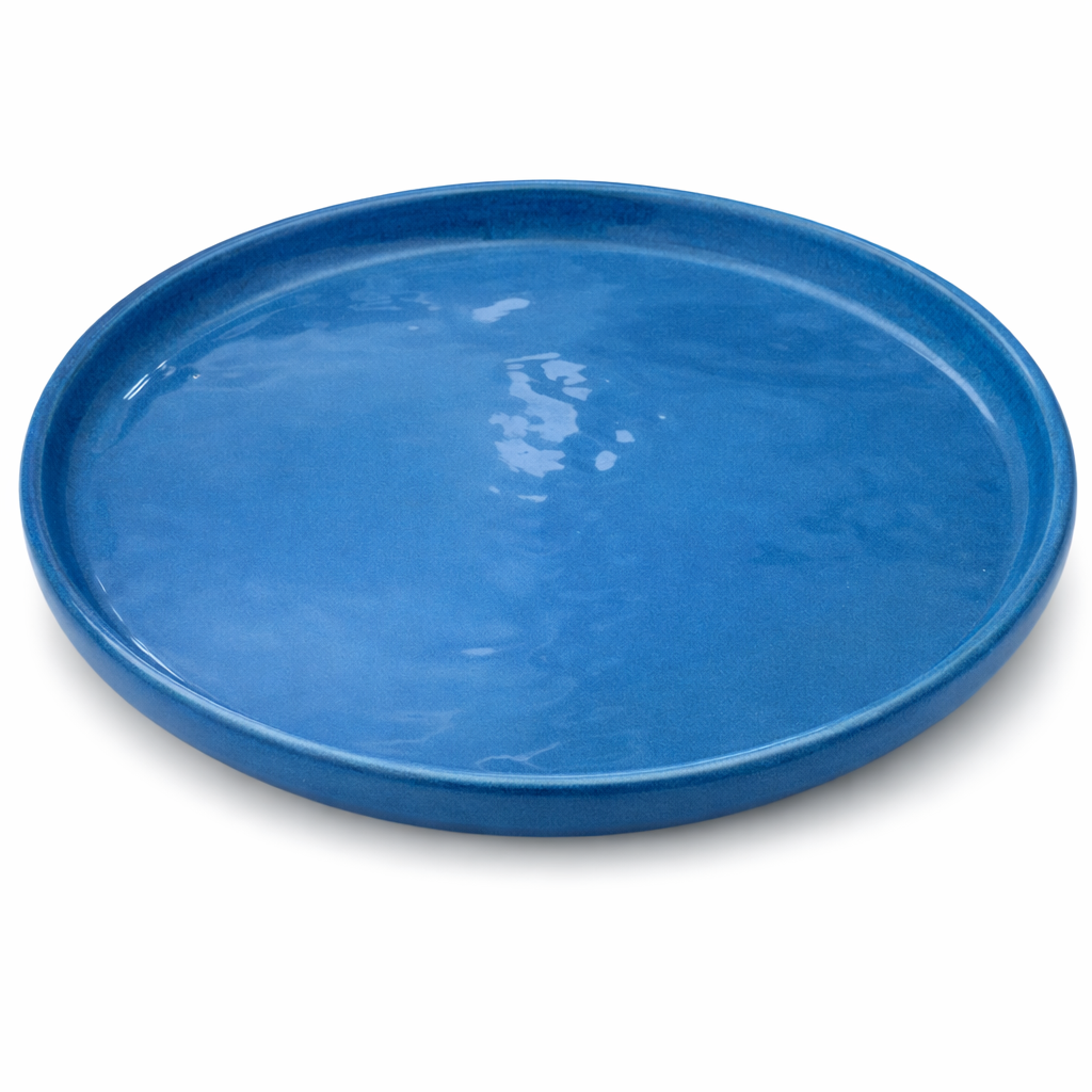 Flat Plate Bubble Blue Color