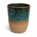 Textured Ceramic Tumbler with Vibrant Glaze 8.5X7.8Cm