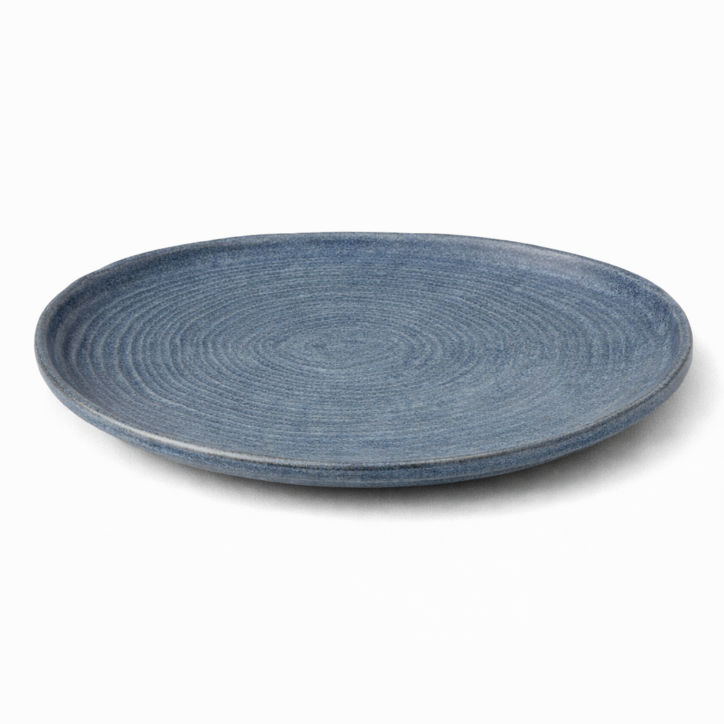 Oval Plate Blue Grey