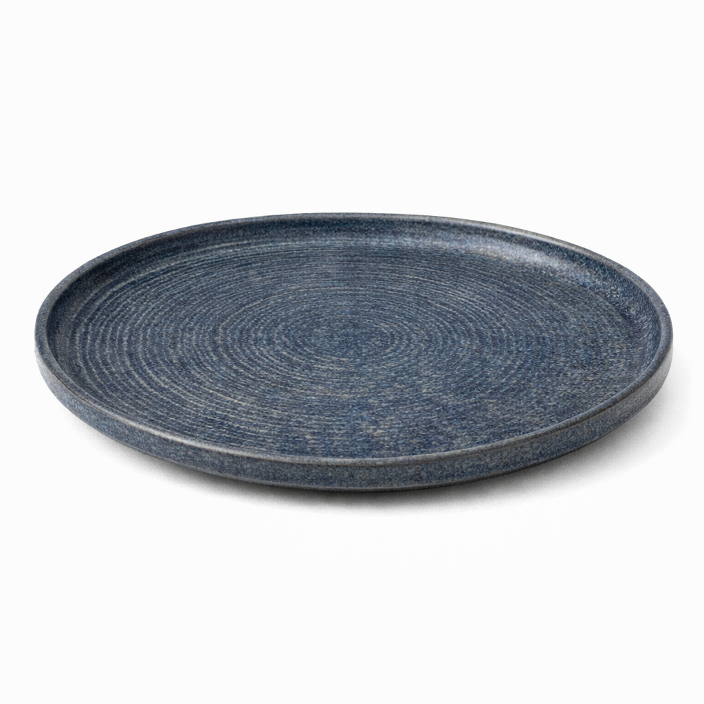 Round Plate Blue Grey