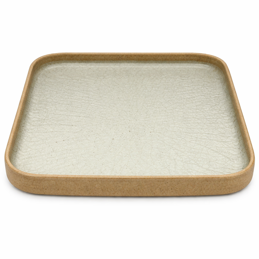 Square Plate Sandy Beige