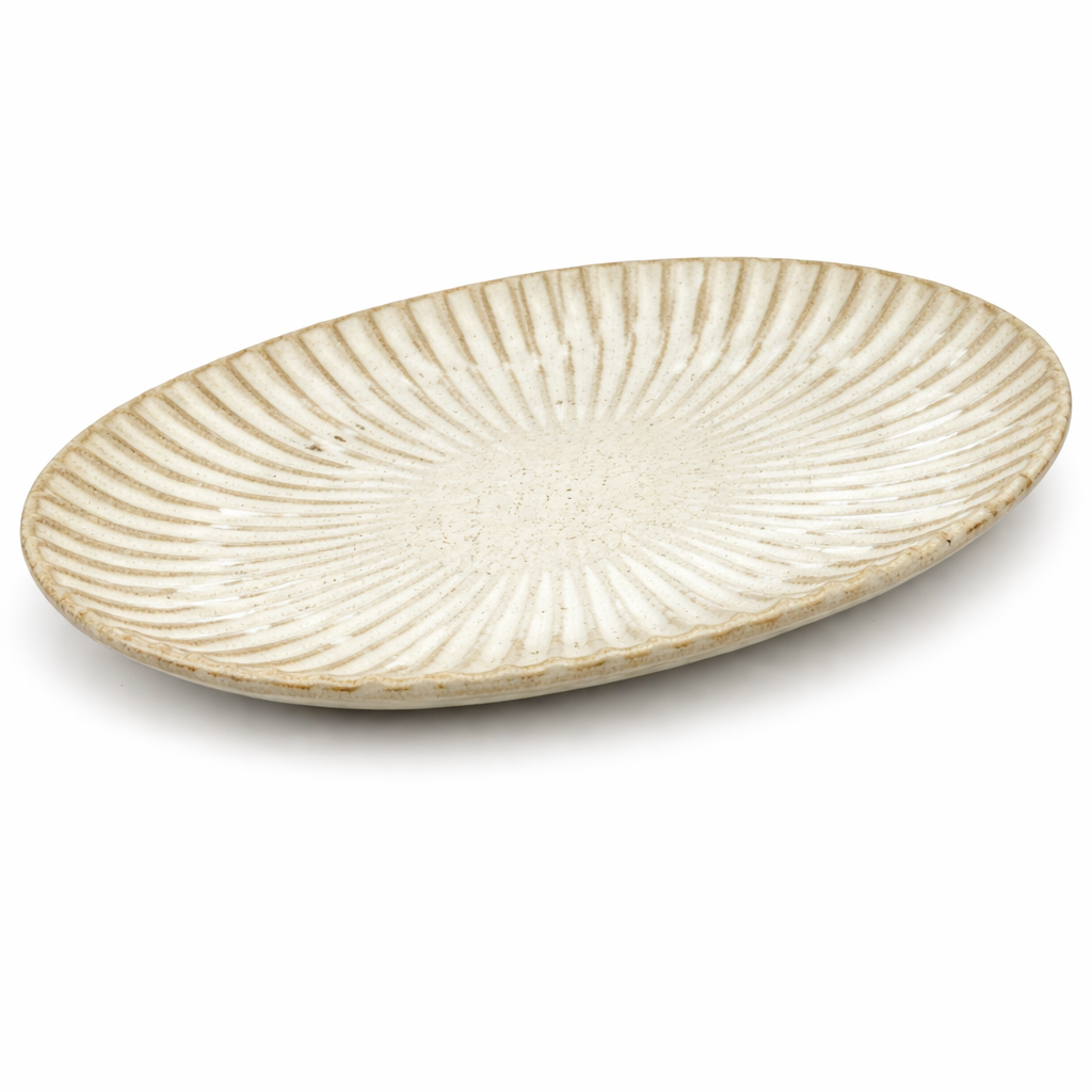 Oval Platter Beige