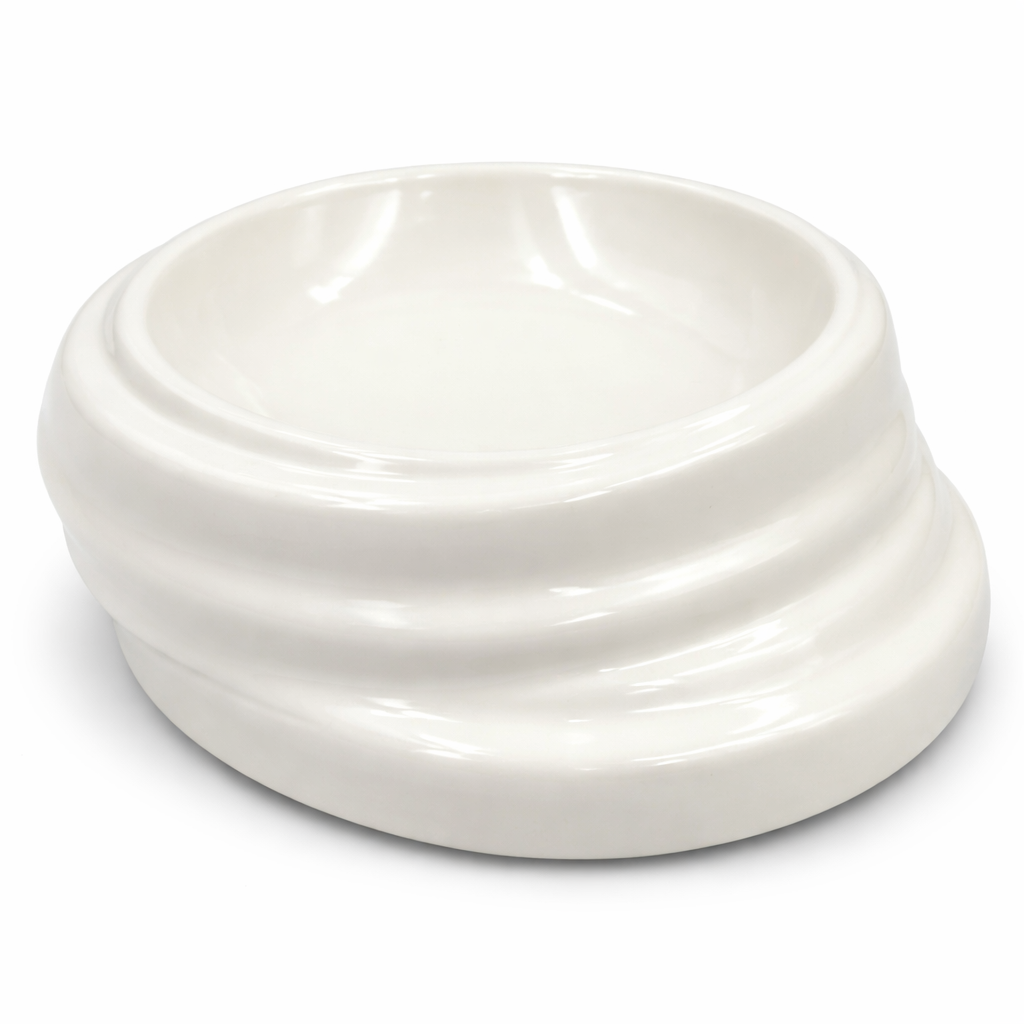 Decorated Threaded Step Artistic Vegetable Insulation Plate White