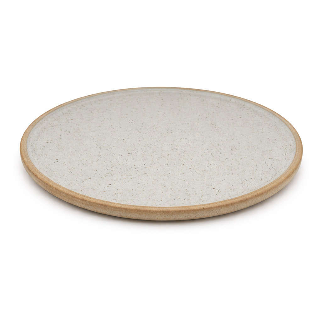 Flat Round Plate Sandy Beige