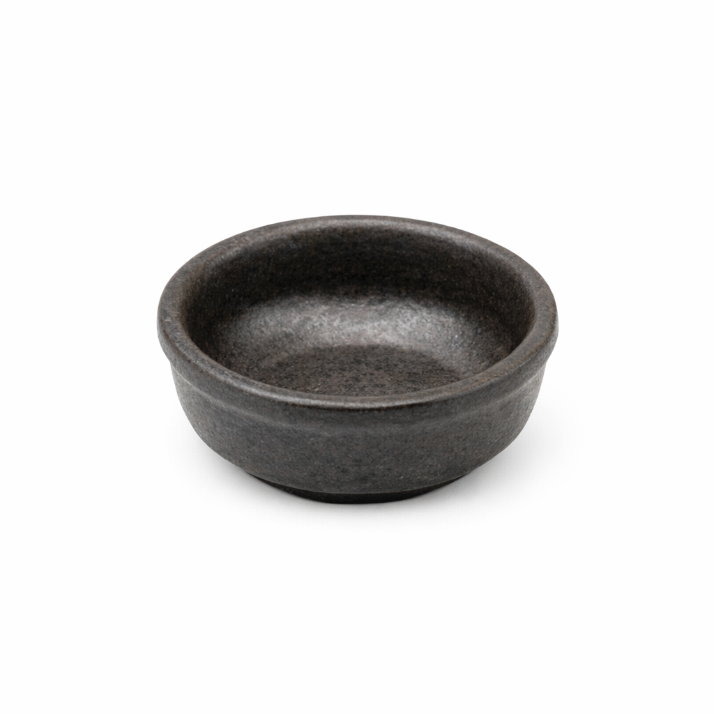 Small Ceramic Dish Full Black 8x3CM