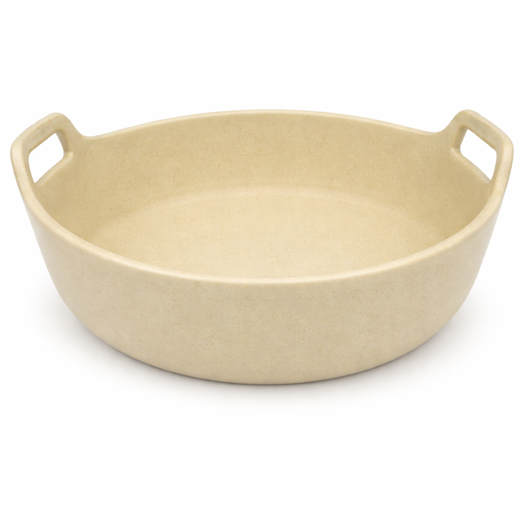 Small Binaural Bowl Off White (17.6X
