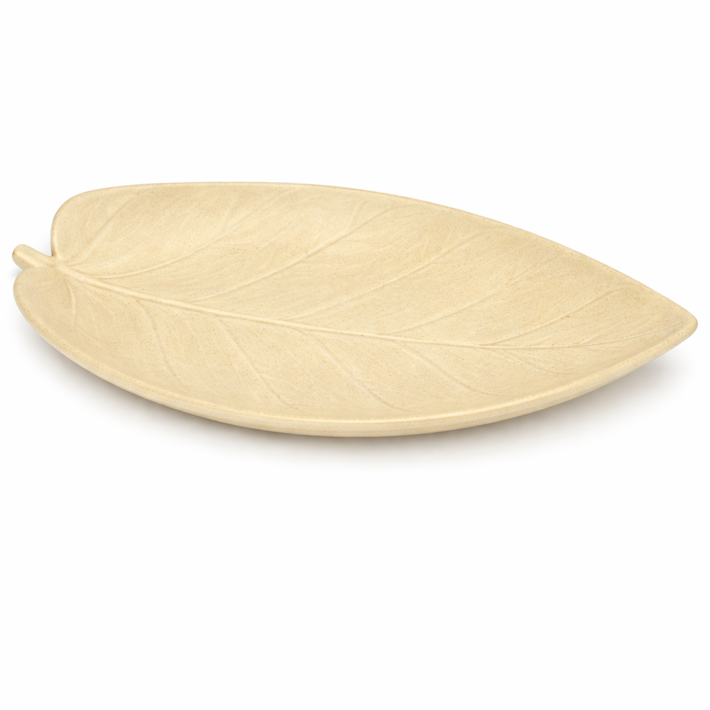 Leaf Plate Off White (26X