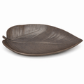 Leaf-Shaped Ceramic Platter Brown 26X13.5X2.5Cm