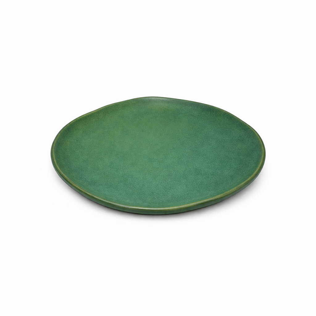 Sea Flower Stone Flavor Plate Dark Green