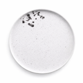 Round Flat Plate White Matt Splash Ink 21Cm