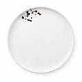 Service Round Plate White Matt Splash Ink 23.5Cm