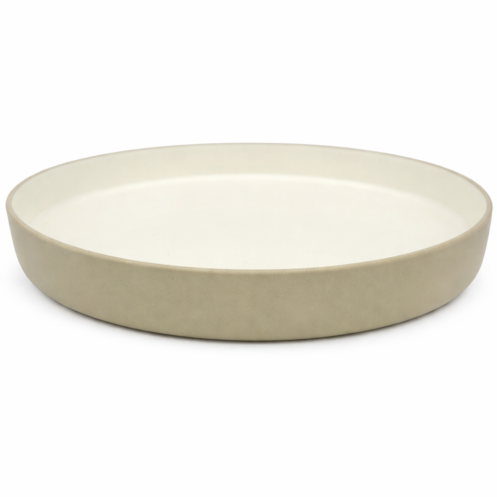 Buffet Plate White Beige