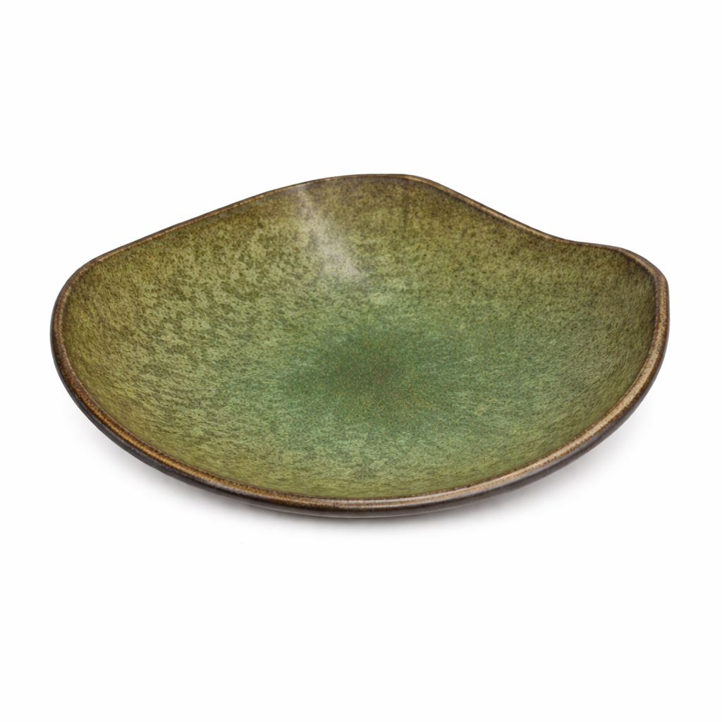 Triangle Deep Plate Green Ocean