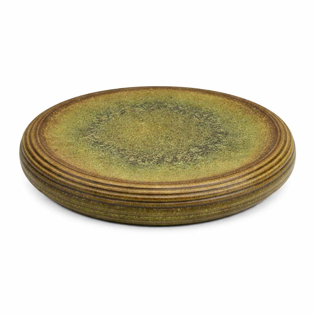 Round Dish Green Ocean