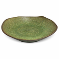Round Deep Plate Green Ocean (23x20cm)