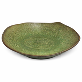 Round Deep Plate Green Ocean