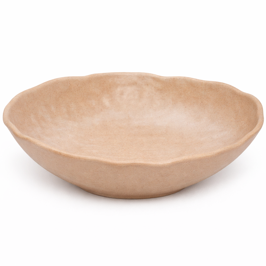 Deep Plate Cherry Blossom Pink Hand Kneaded
