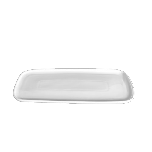 Auspicious Rectangular Plate White