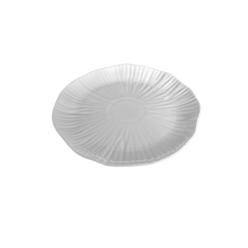 Forest Egg Shaped Plate White