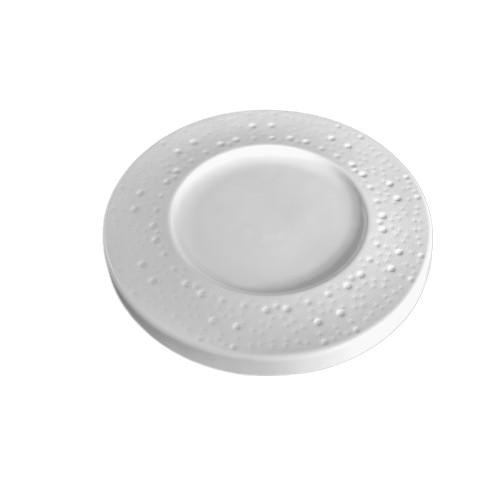Polka Dot Plate White