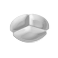 Plate Three Compartment Blossom White