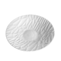 Ice Carved Shallow Bowl In White