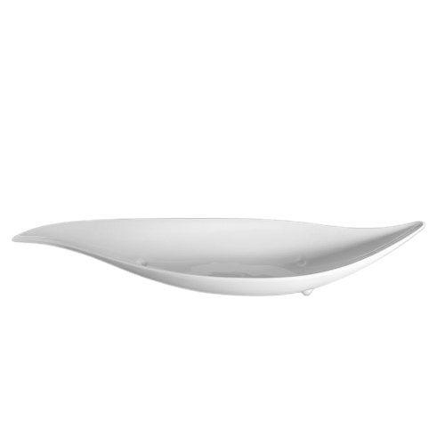 Golden Branch Jade Leaf Plate In White