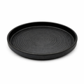 Round Deep Plate Curved Black (20cm)