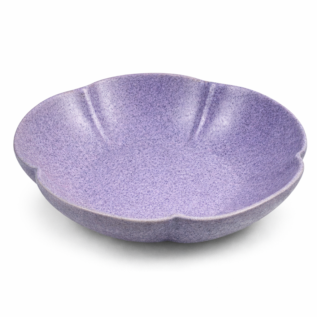 Alabaster Flower Shape Bowl Purple