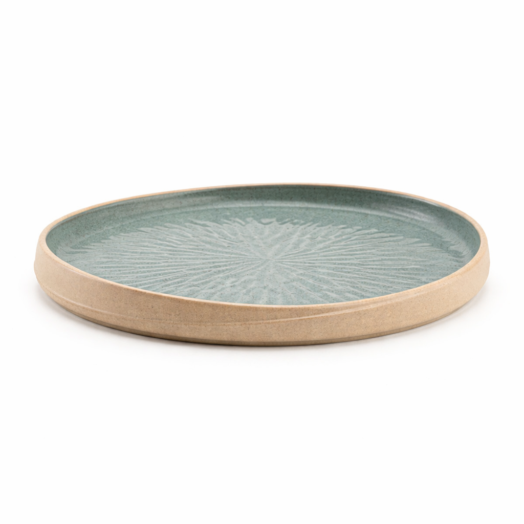 Round Plate Sandy Black