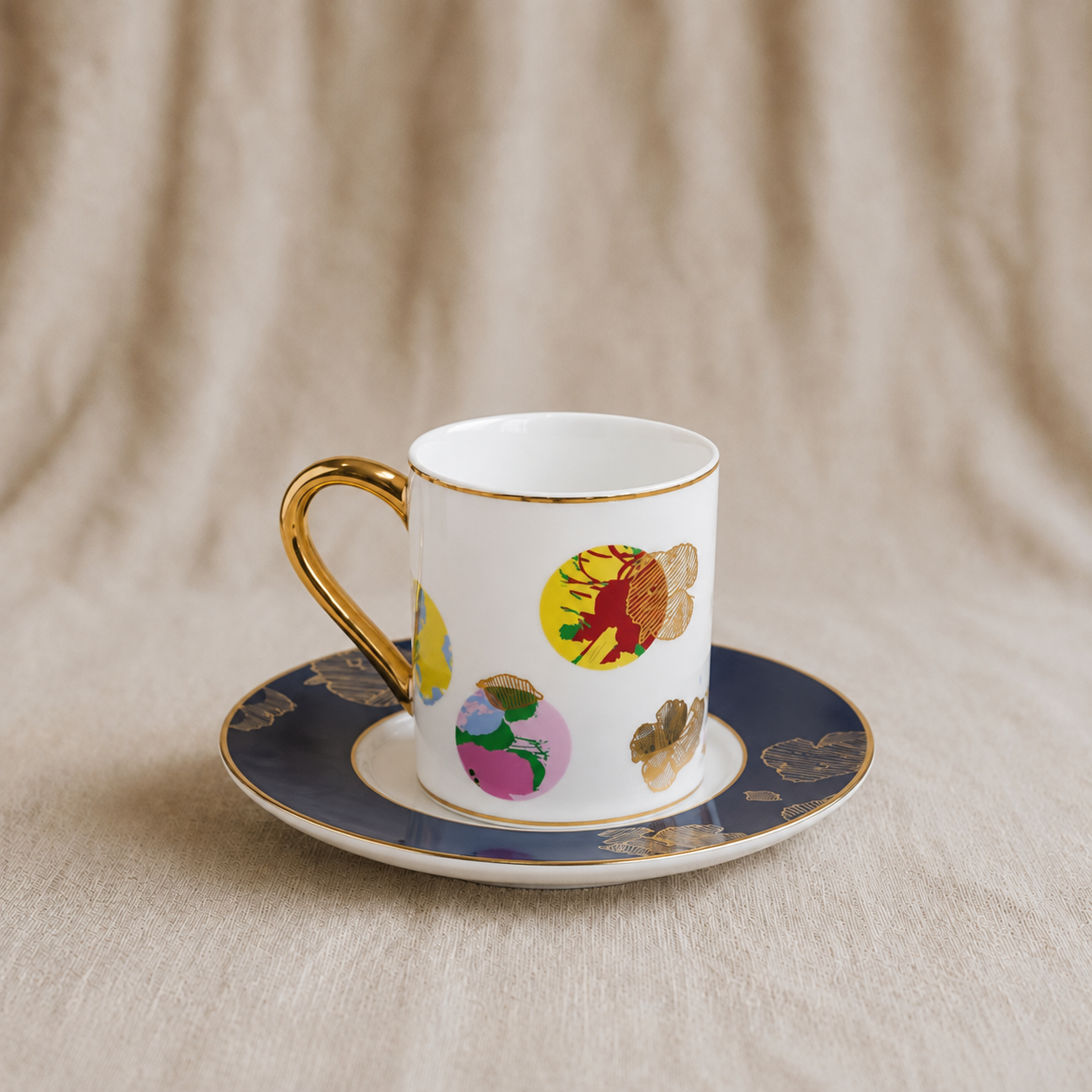 Andy Warhol Vitality Espresso Cup & Saucer - 18K Gold
