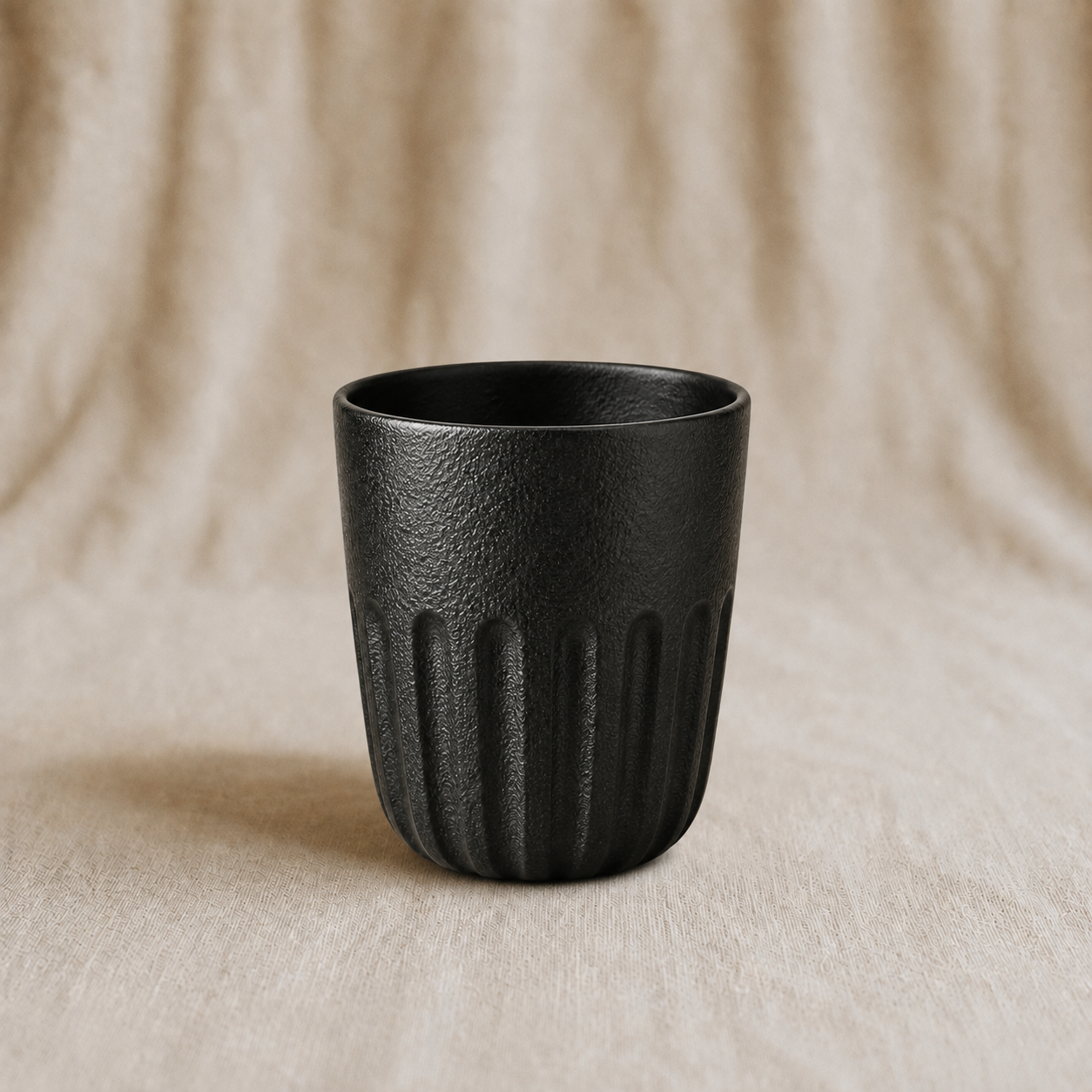 Black Retro Ceramic Espresso Mug