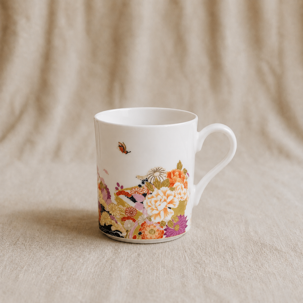 Bless Series Peony Mug Set 4 pcs