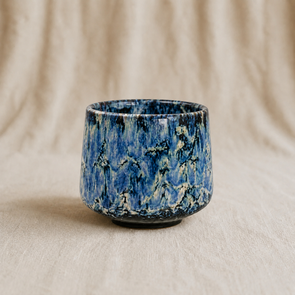 Blue Japandi Ceramic Espresso Cup