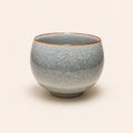 Ice Crackle Crystal Glaze Gray Blue Tea Cup