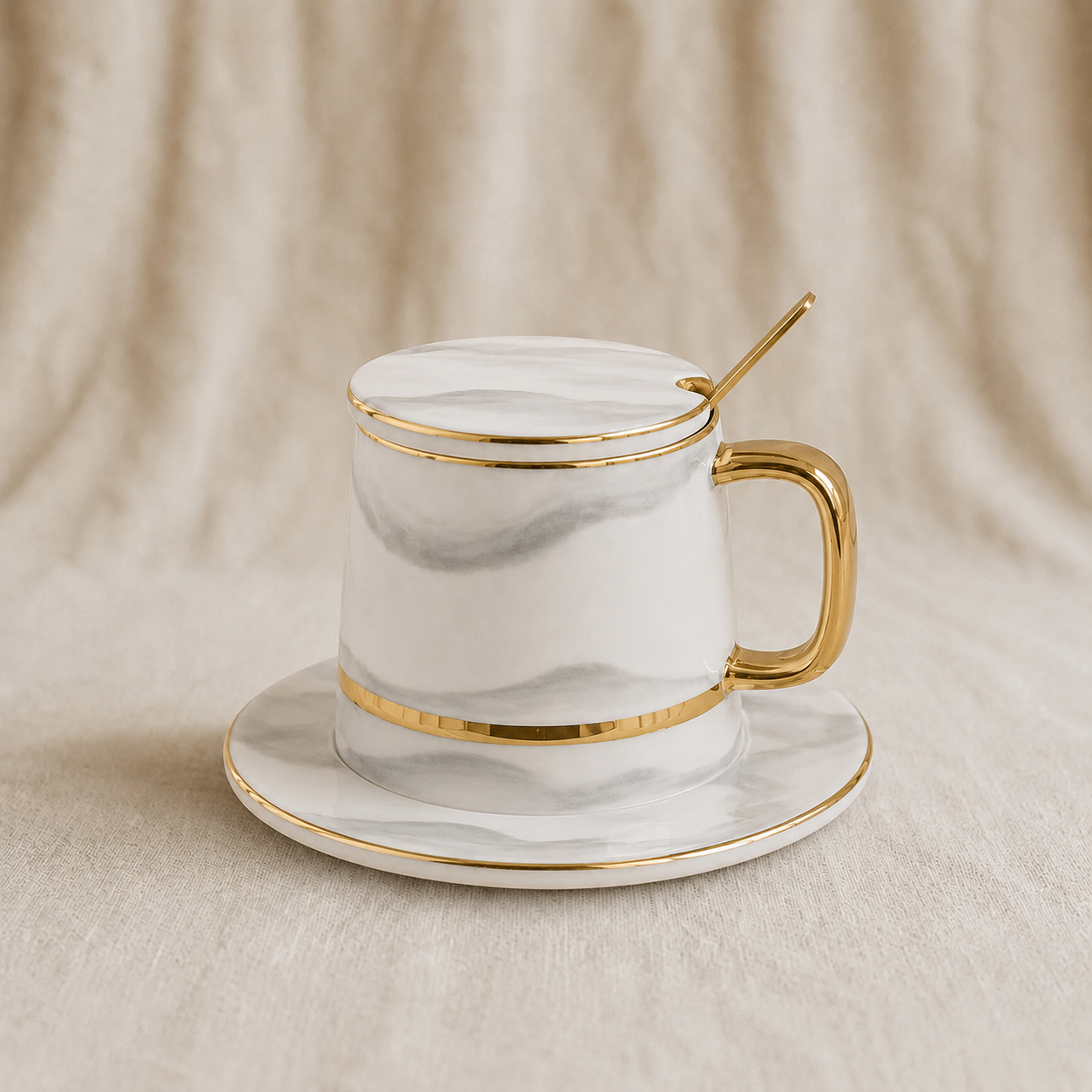 Charlotte Street Grey Breakfast Cup